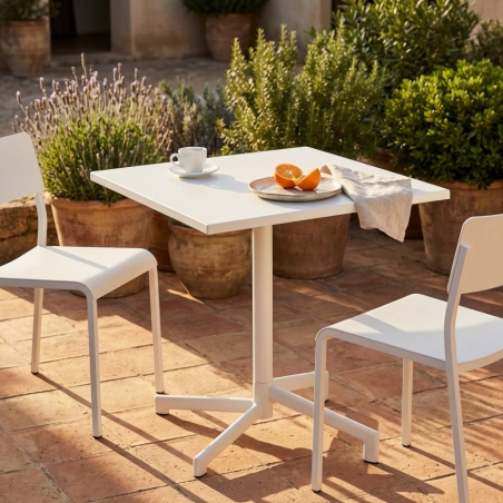 Tavolo 70x70 da esterno Bianco - Vega -1