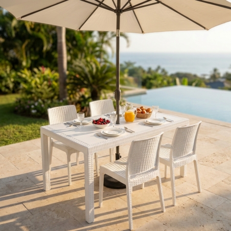 Tavolo Houston 150x90 - BiancoEDENYA