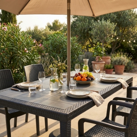 Tavolo Houston 150x90 - AntraciteEDENYA