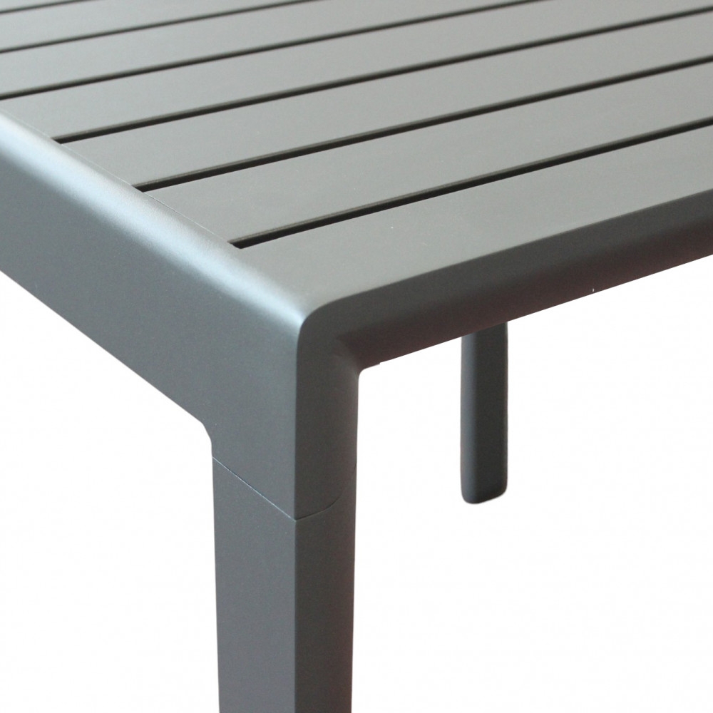 Tavolo 80x80cm in alluminio con piedini livellanti Antracite - RosarioEDENYA