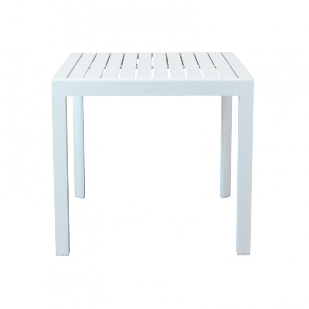 Tavolo 80x80cm in alluminio con piedini livellanti Bianco - RosarioEDENYA