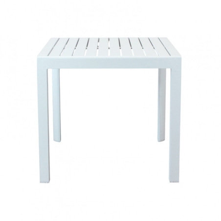 Tavolo 80x80cm in alluminio con piedini livellanti Bianco - RosarioEDENYA