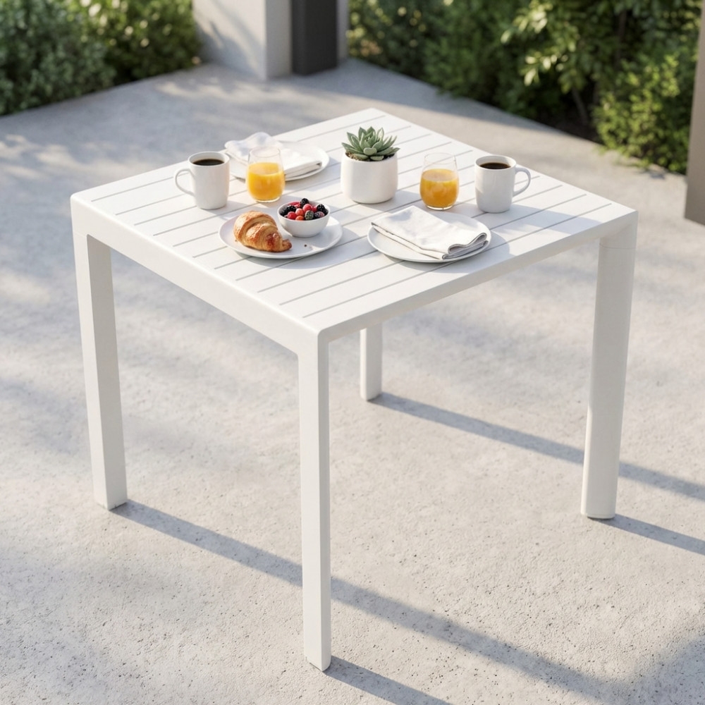 copy of Tavolo in alluminio 80x80cm Antracite - RosarioEDENYA