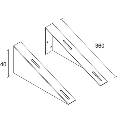 Mensola universale fissa per lavabo disabili - 1600 CIEMME -1
