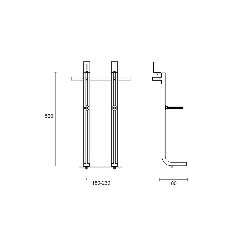 Staffa universale per sanitari sospesi 1500 CIEMME -1