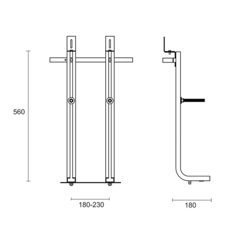 Staffa universale per sanitari sospesi 1500 CIEMME -1