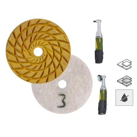 Disco Levigatura Ceramica e Gres Grana3 CoolPAD Ø50x3x7 DISTAR -3