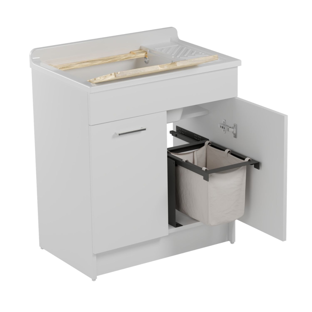 Lavatoio 75x50x86h cm Lindo Colavene Bianco -2