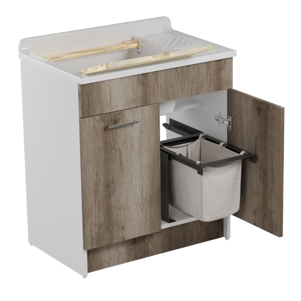 Lavatoio 75x50x86h cm Lindo Colavene Rovere Primitivo -2