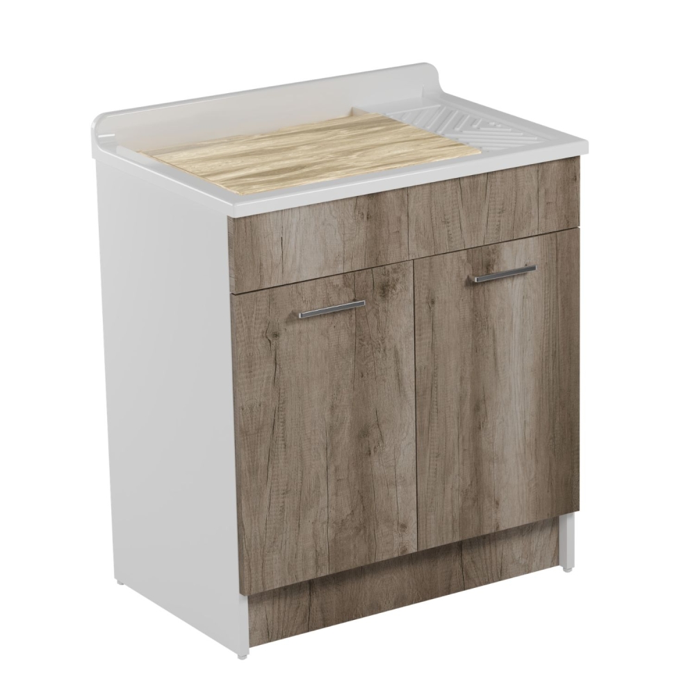 Lavatoio 75x50x86h cm Lindo Colavene Rovere Primitivo -3