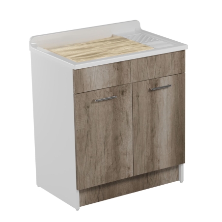 Lavatoio 75x50x86h cm Lindo Colavene Rovere Primitivo -3