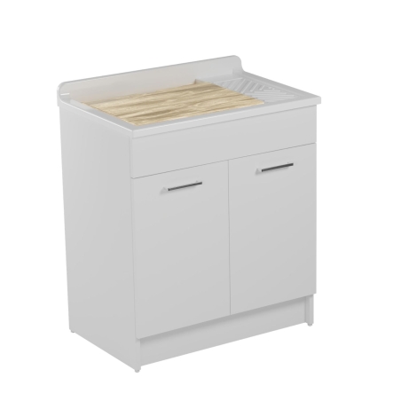 Lavatoio 75x50x86h cm Lindo Colavene Bianco SENZA CESTO PORTABIANCHERIA -3