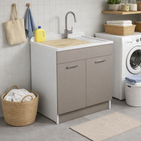 Lavatoio 75x50x86h cm Lindo Colavene Corda SENZA CESTO PORTABIANCHERIA -1