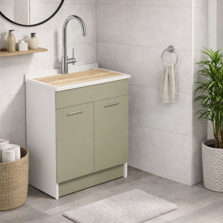 Lavatoio verde 75x50x86h cm Lindo Max Colavene SENZA CESTO PORTABIANCHERIA -1