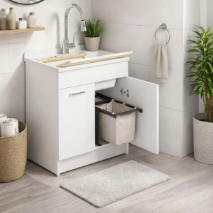 Lavatoio bianco 75x50x86h cm Lindo MAX Colavene -1