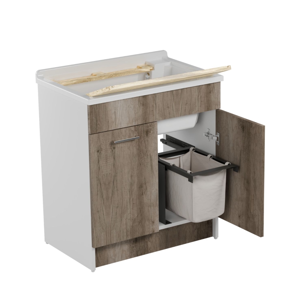 Lavatoio rovere primitivo 75x50x86h cm Lindo Max Colavene -3