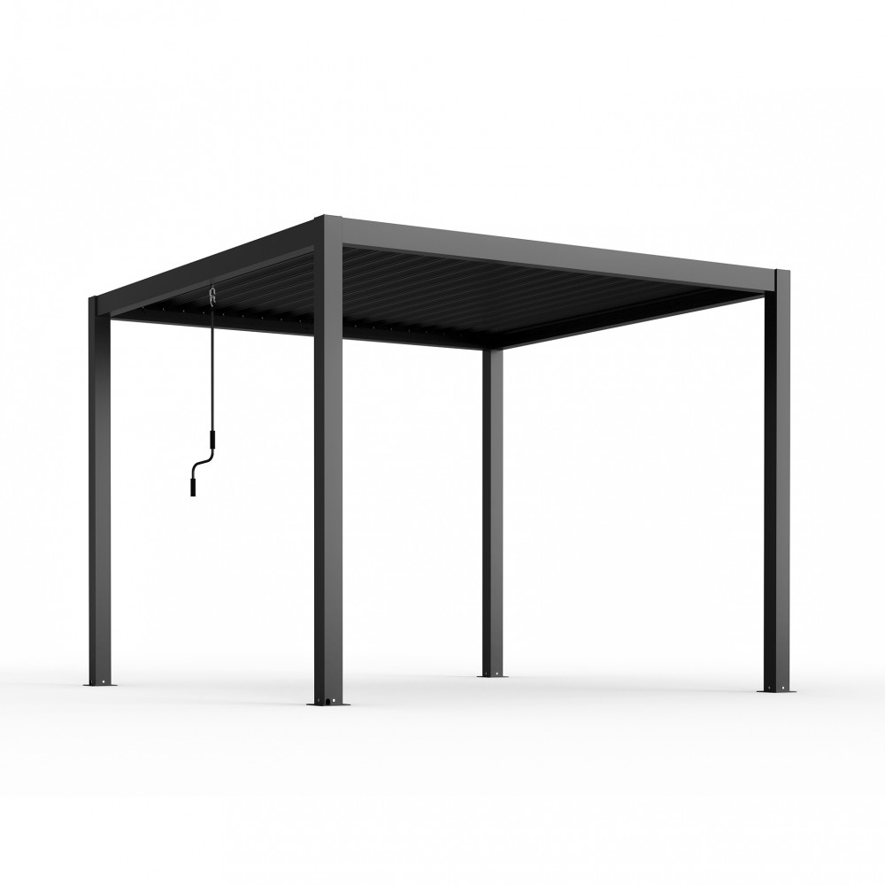 Pergola bioclimatica 3x4 mt con copertura a lamelle frangisole -5