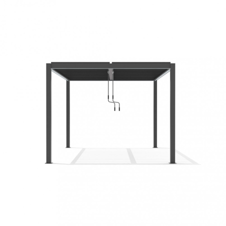 Pergola bioclimatica 3x4 mt con copertura a lamelle frangisole orientabili -6