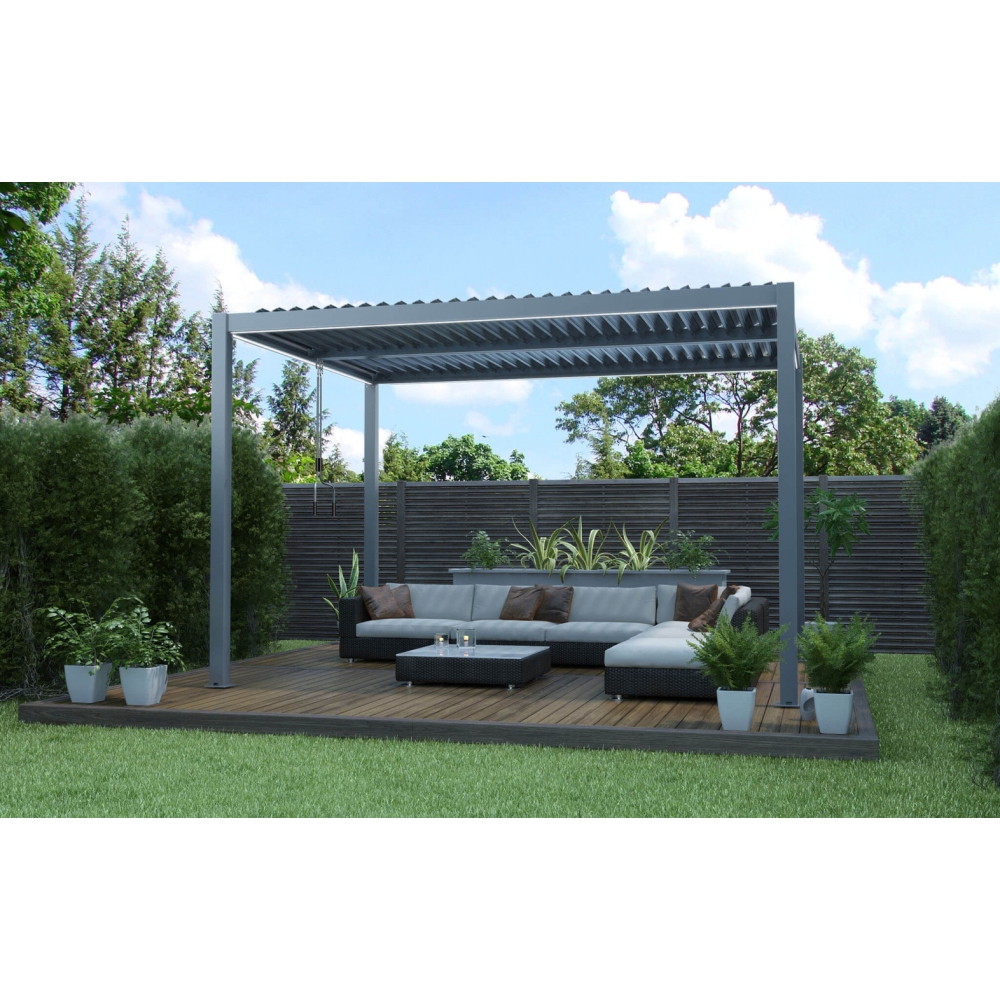 copy of Pergola bioclimatica 3x4 mt con copertura a lamelle frangisole -9