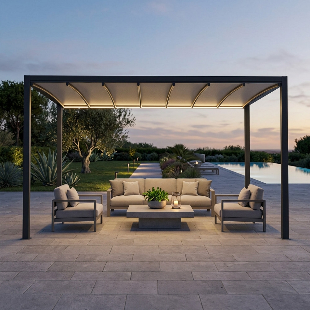 copy of Pergola bioclimatica 3x4 mt con copertura a lamelle frangisole -3