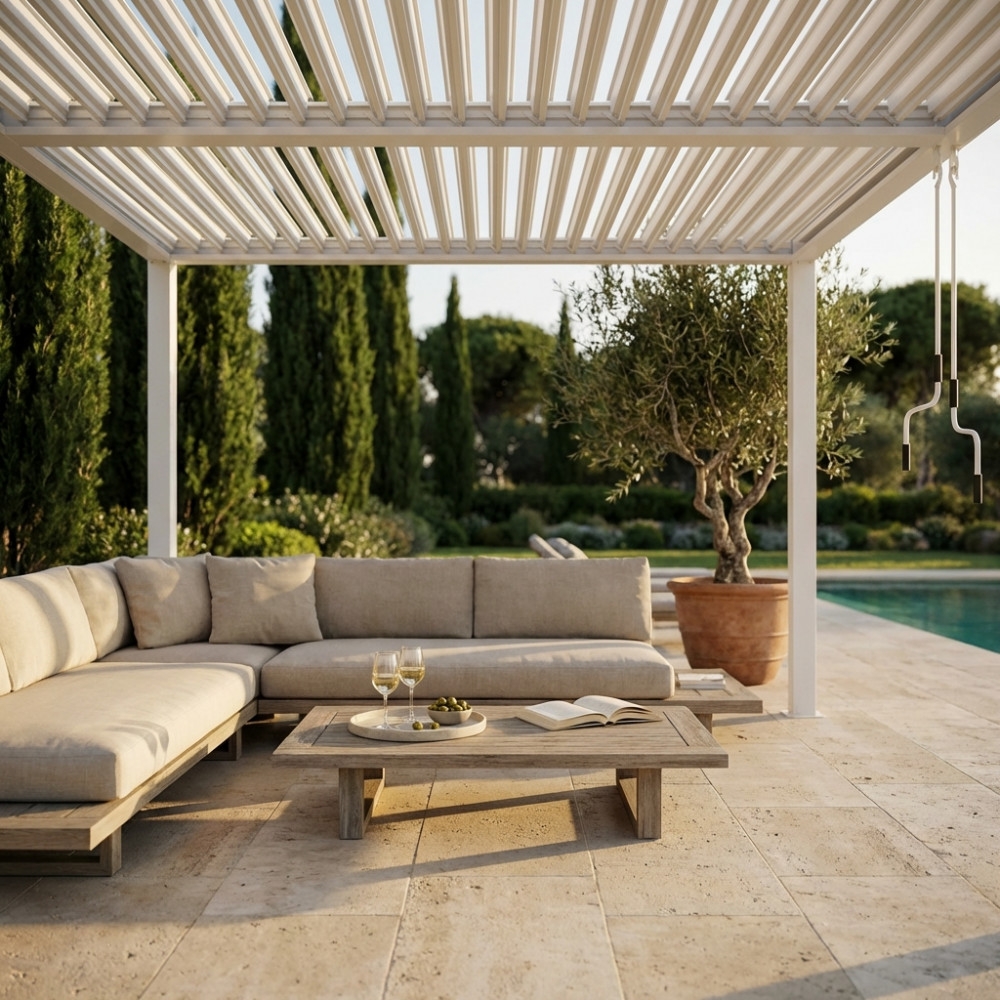copy of Pergola bioclimatica 3x4 mt con copertura a lamelle frangisole -2