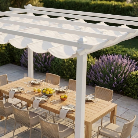 Gazebo rettangolare 3x4 m con struttura in alluminio bianco - Astoria -2