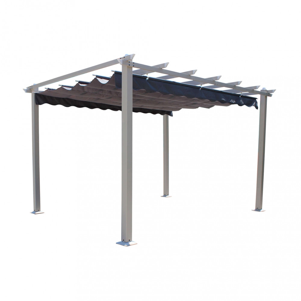 Gazebo 3x4 metri Tortora Telo Grigio - Astoria -12