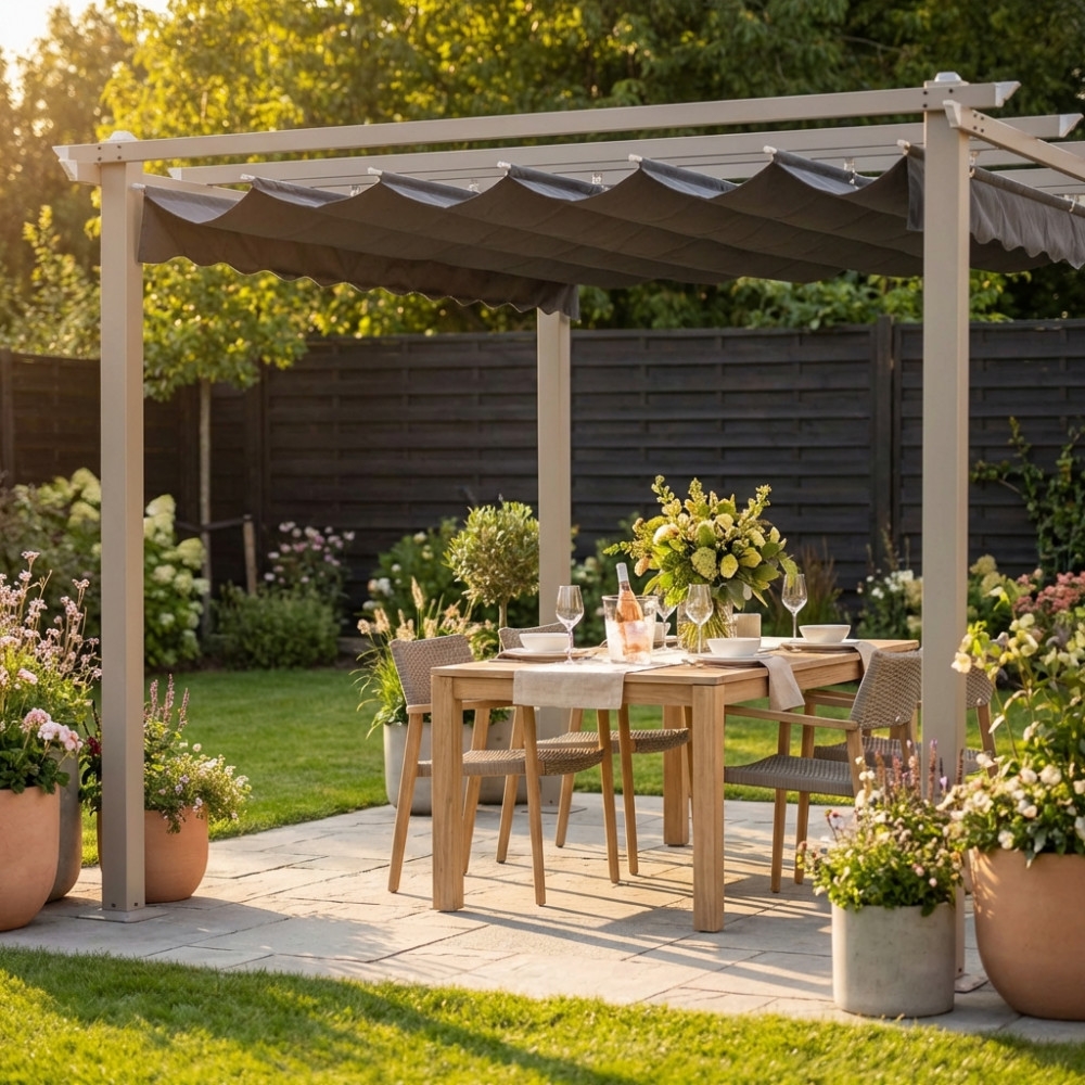 Gazebo Astoria 3 X 4 Tortora Telo Grigio -2