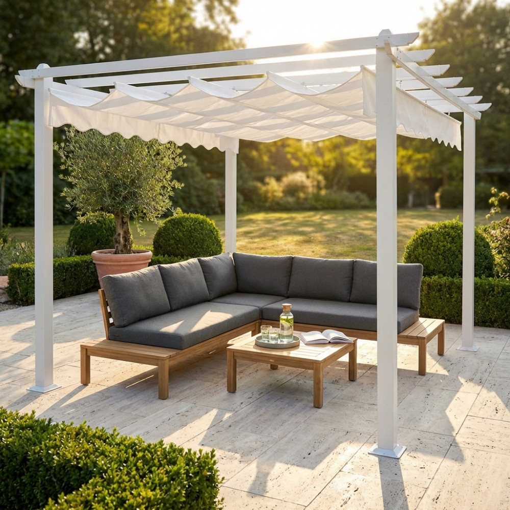 Gazebo da giardino 3x3 metri bianco - Astoria -2
