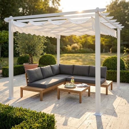 Gazebo da giardino 3x3 metri bianco - Astoria -2