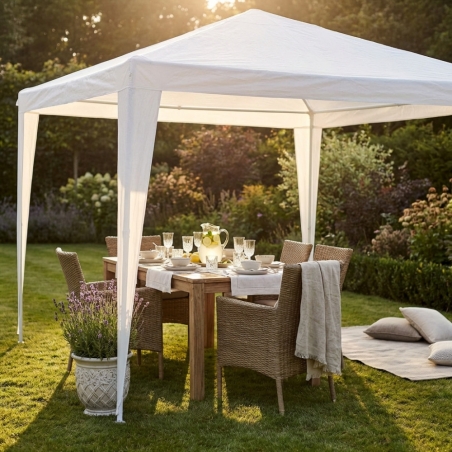 Gazebo pieghevole 3x3 metri bianco - ECO