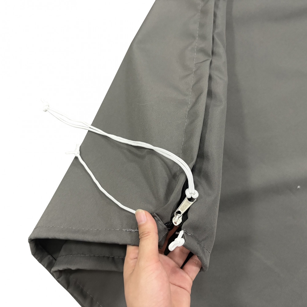 Telo di copertura ombrellone 4x4 in poliestere grigio -3