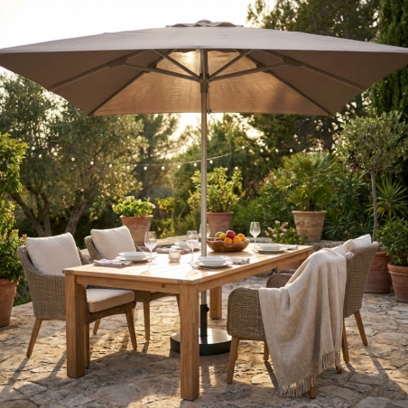 Ombrellone 3x3 mt con palo centrale e telo tortora - Brian -2