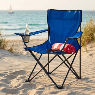 Sedia da campeggio pieghevole blu 82x51x81cm - Giada -1