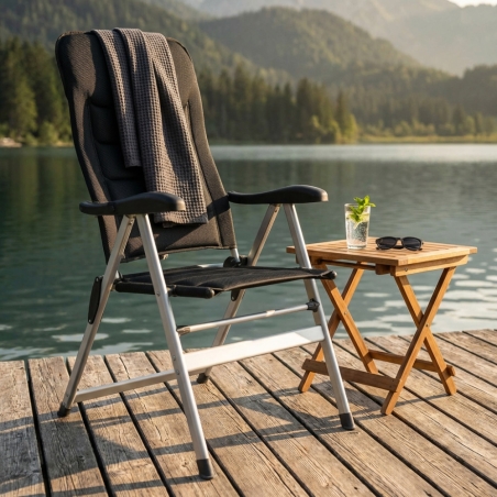 Poltrona Pieghevole Nera Alluminio SARDEGNAEDENYA