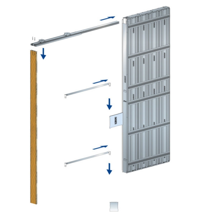 Controtelaio cartongesso 100 anta unica Scrigno Maestro Platinum -2
