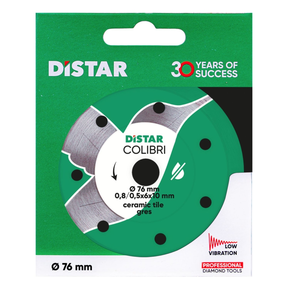Disco da taglio diamantato Distar 76x0.8x10H Colibri -4
