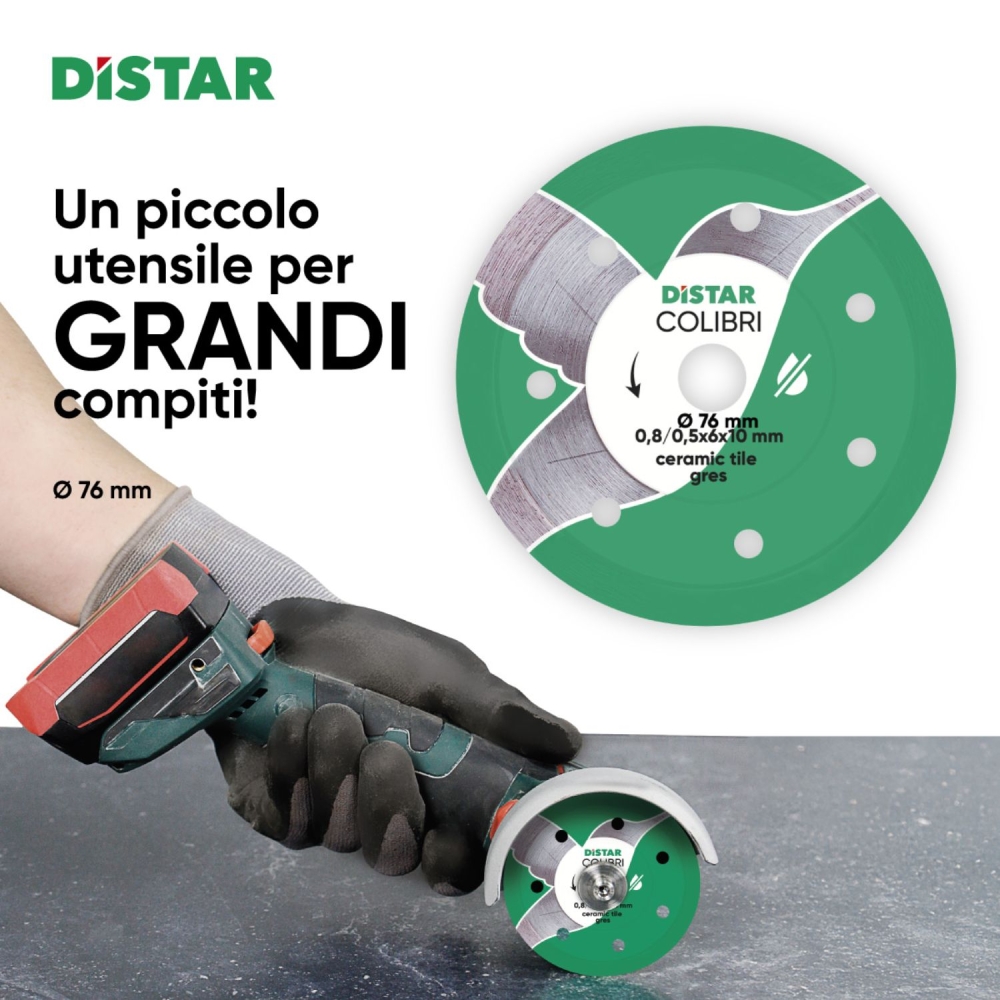 Disco da taglio diamantato Distar 76x0.8x10H Colibri -5