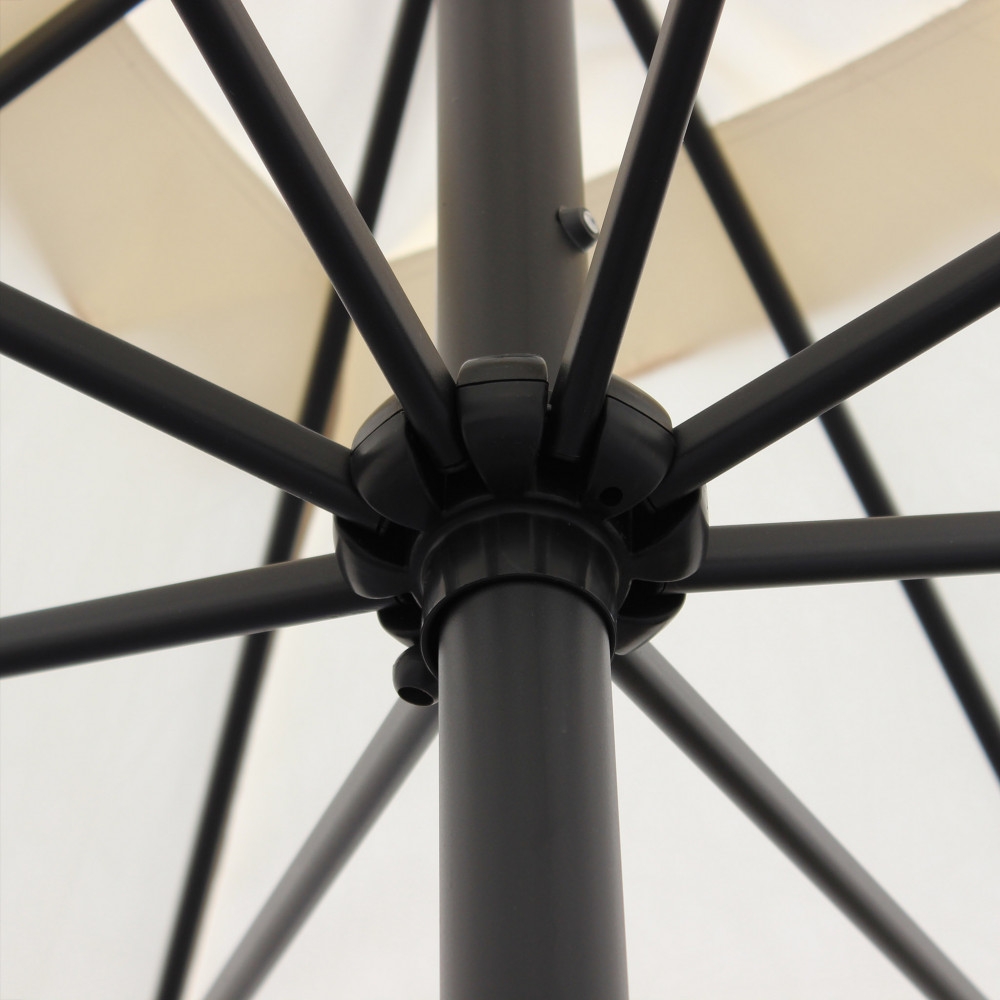 Ombrellone palo centrale 3x4 mt Ecru - in alluminio verniciato da giardino e balconeEDENYA