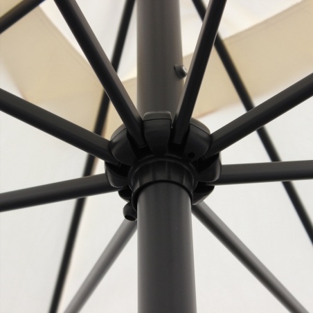 Ombrellone palo centrale 3x4 mt Ecru - in alluminio verniciato da giardino e balconeEDENYA