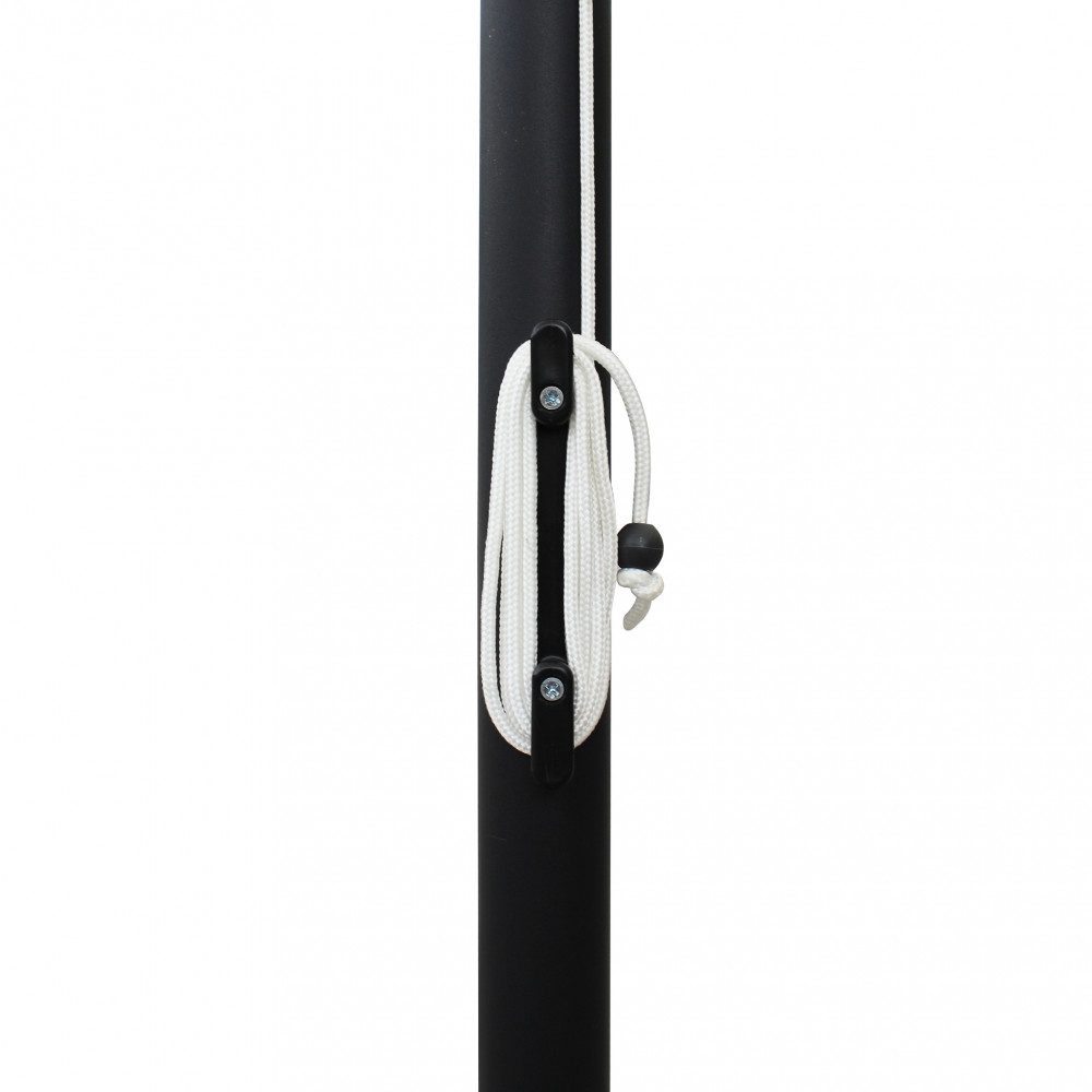 Ombrellone palo centrale 3x4 mt Ecru - in alluminio verniciato da giardino e balconeEDENYA