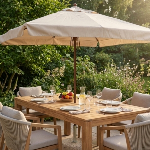 Ombrellone palo centrale 3x3 mt Beige - Venere De luxEDENYA