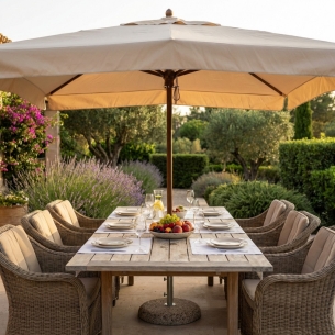 Ombrellone palo centrale 3x4 mt Beige - Venere De luxEDENYA