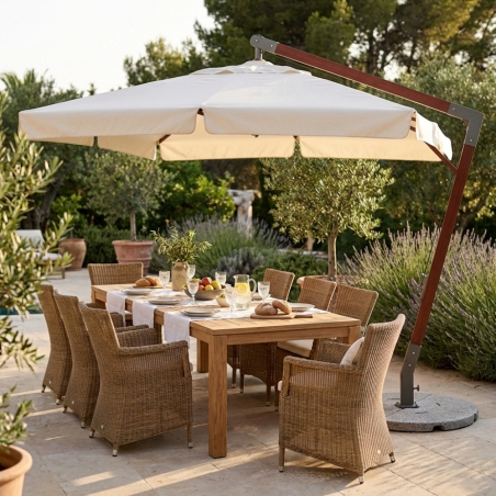 Ombrellone palo centrale 3x4 mt Beige - Venere De luxEDENYA