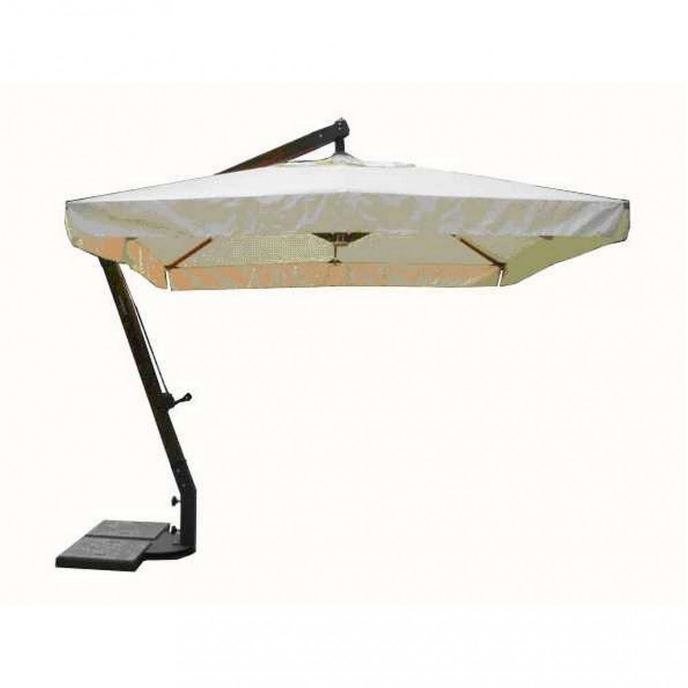 Ombrellone palo laterale nero 3x3 mt Beige - Venere De luxEDENYA