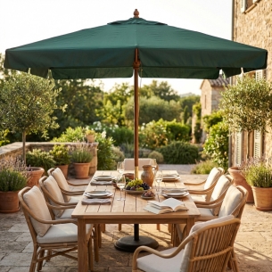 Ombrellone palo centrale 3x3 mt Verde - FantasyEDENYA