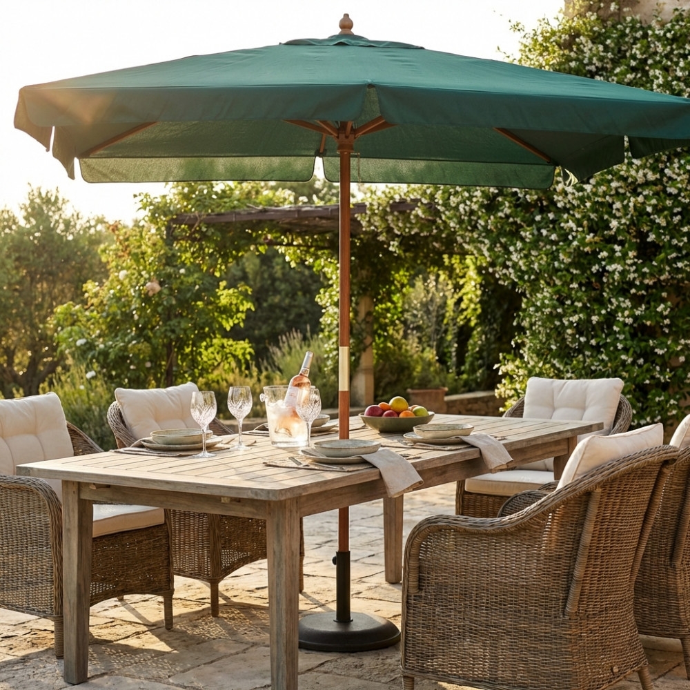 copy of Ombrellone palo centrale 3x4 mt Ecru - in alluminio verniciato da giardino e balconeEDENYA