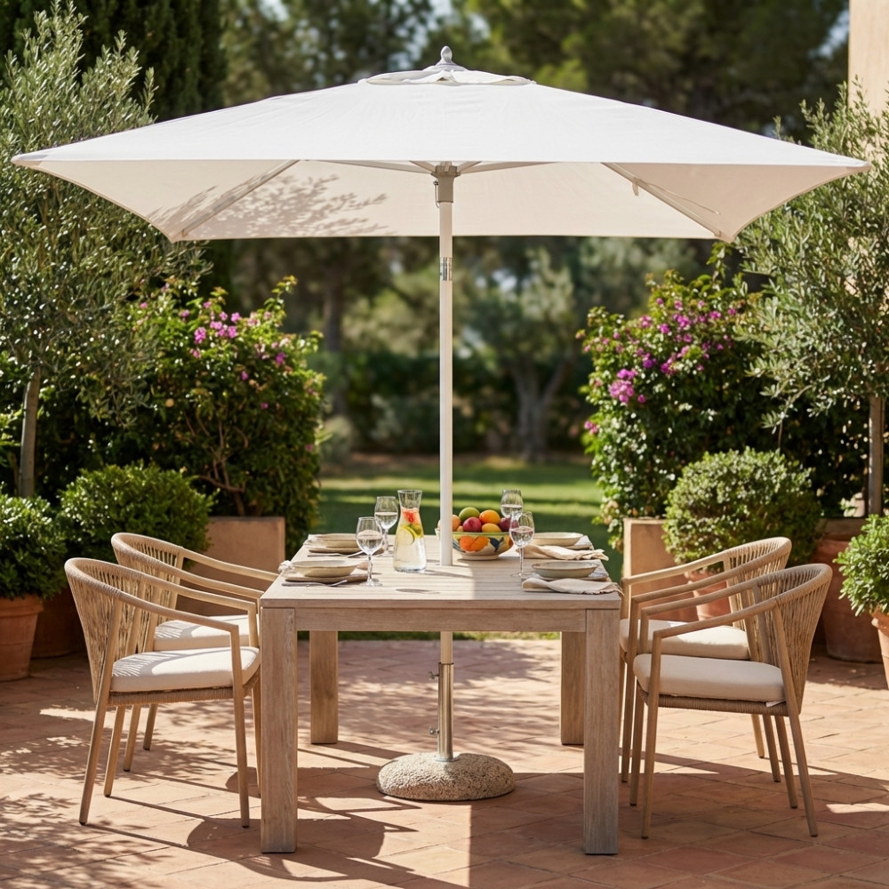 Ombrellone palo centrale 2x3 mt Bianco - NiceEDENYA