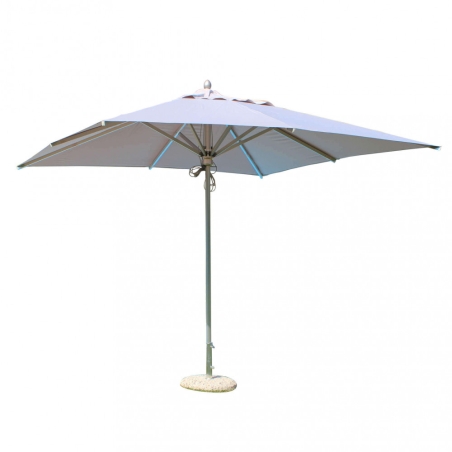 Ombrellone con palo centrale 3x4 mt grigio chiaro - CristalEDENYA
