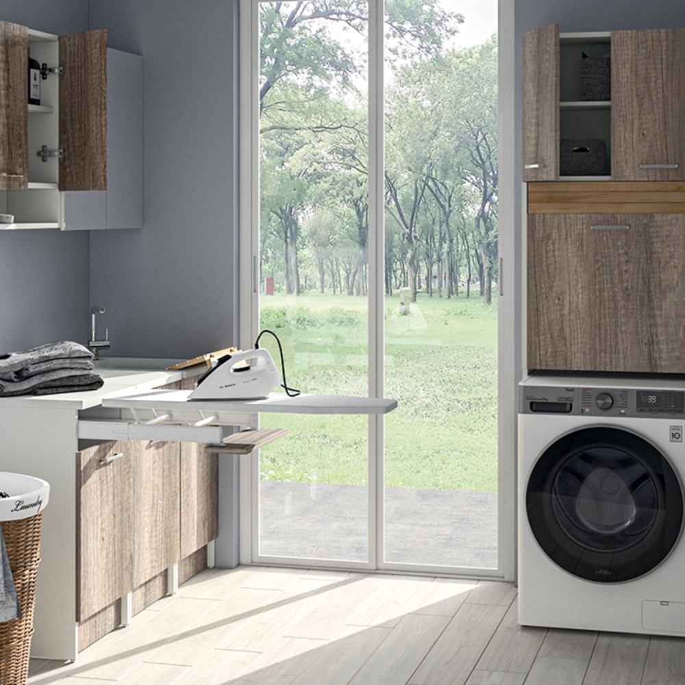 Mobile con lavatoio 45x60x86h cm Swash Colavene Rovere primitivo apertura verso destra -3